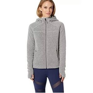 Smartwool Hudson Trail Fleece Sweater Gray Hooded Full Zip Jacket
